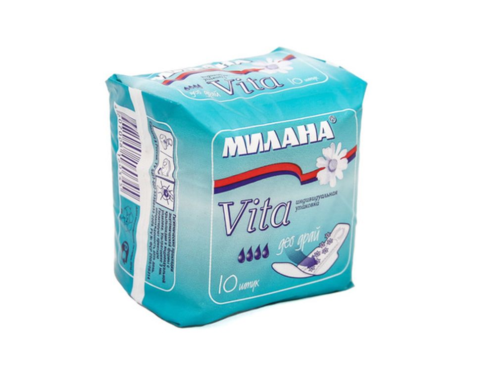 Прокладки &quot;Милана-VITA&quot; ДЕО Драй/36 СВ- БИРЮЗОВЫЙ 604