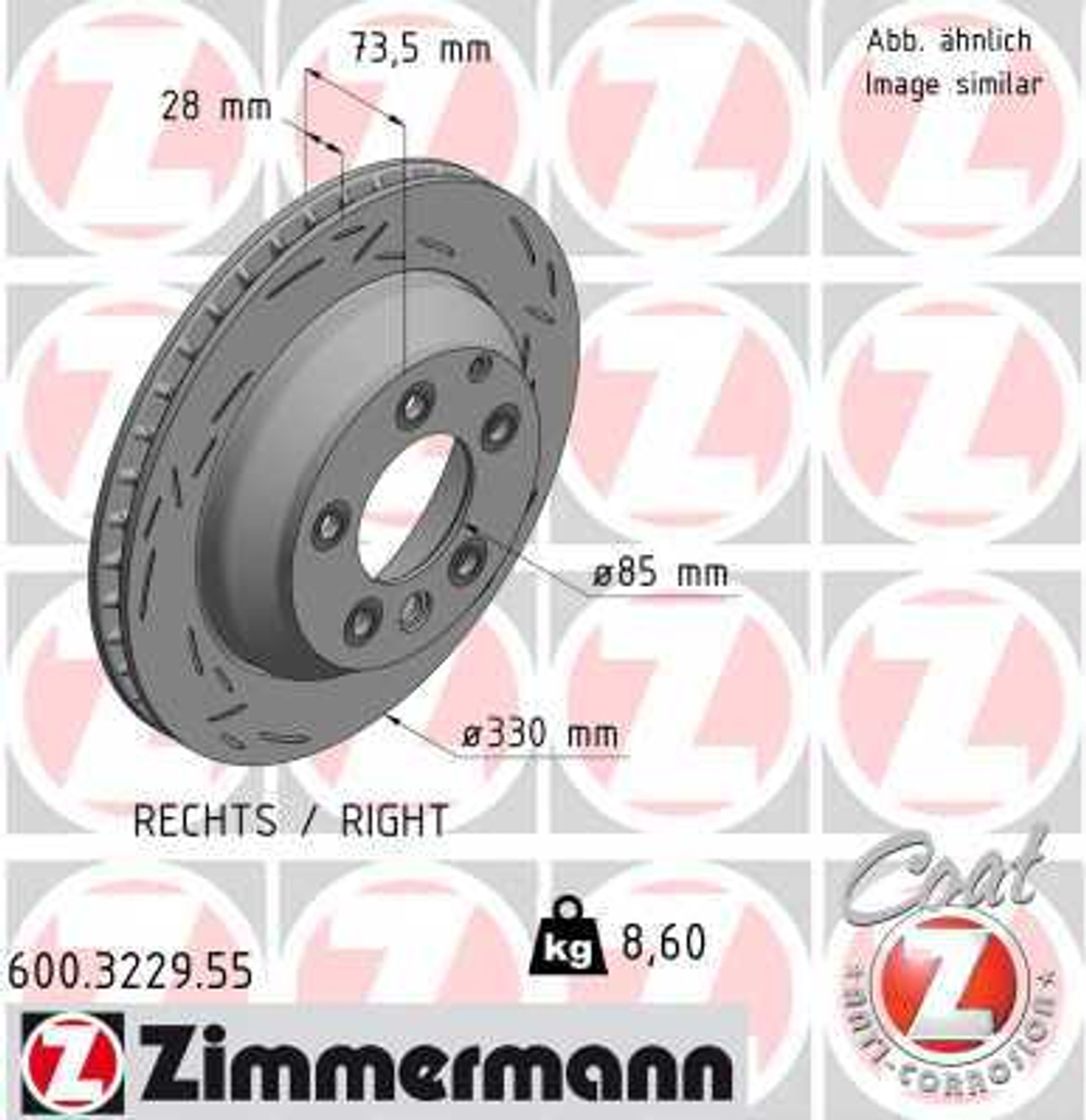 ZIMMERMANN - 600322955-ZIM - Brake Disc