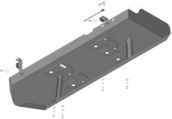 Защита топл. бака. 2 мм, Сталь. для Haval H9 2024-н.в., Motodor.73111