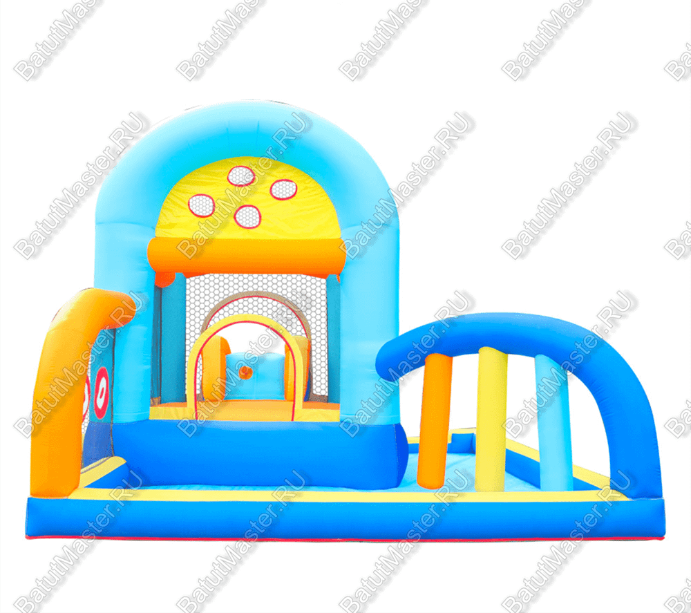 Батут для детей для дома "Веселая игра" 4*4*2,5 м