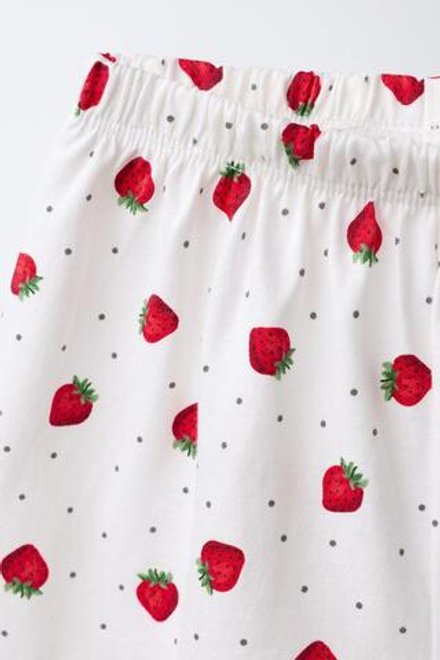 ZARA ПИЖАМА С ВЯЗАНЫМИ ФРУКТАМИ, ЭКРЮ