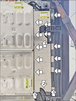 Защита топливных трубок, силовых проводов (сбоку АКБ). 4 мм, Алюминий для Li Auto L7 2024-н.в., Motodor.349908