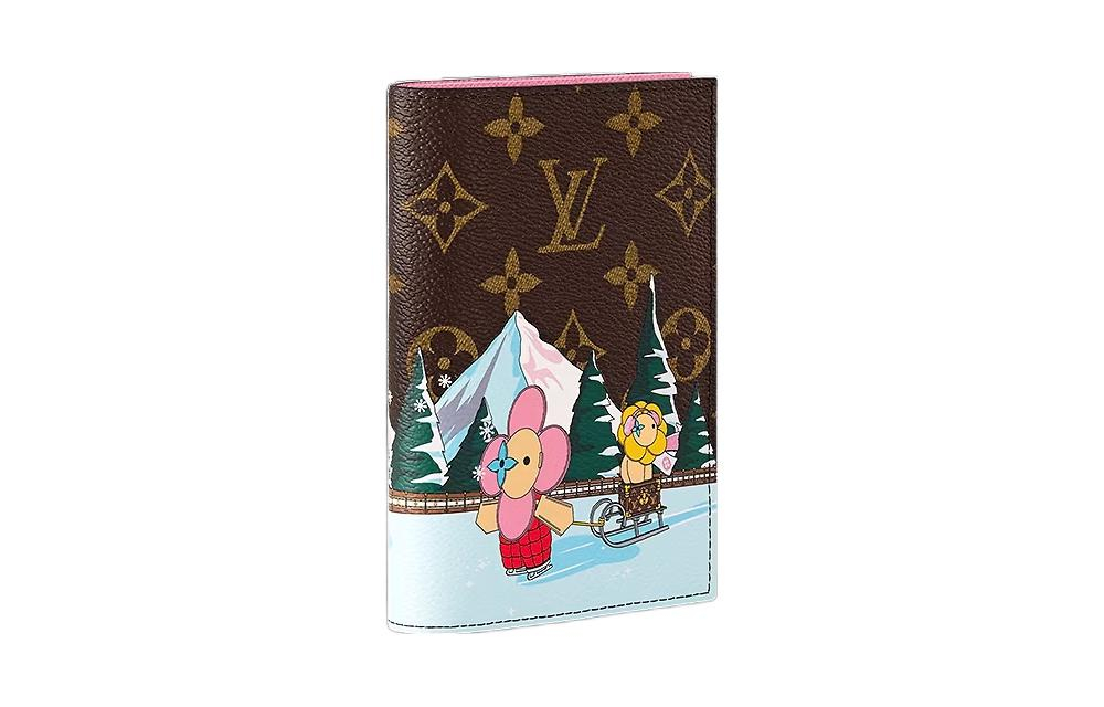 LOUIS VUITTON Monogram Coated Canvas Passport Holder Women"s Pink
