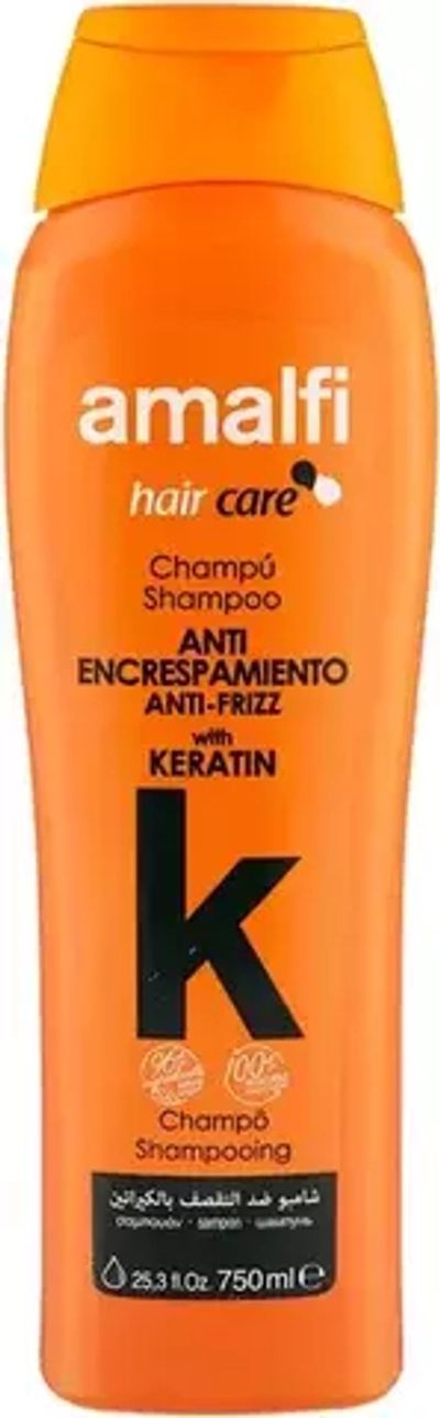 AMALFI 750 мл Шампунь KERATIN ANTI-FRIZZ для всех типов волос*16 оранж фл