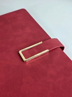 Блокнот органайзер А5 на кольцах 96 л. на магните в линейку красный (5919-3)