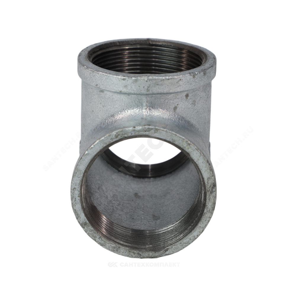 Тройник прямой чугун оц Ду 20 (3/4") ВР/ВР Fittex PLUS