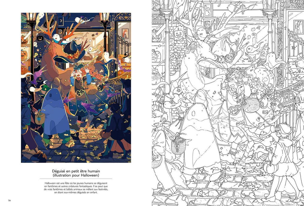 Hachette  раскраска по номерам  Les mondes oniriques de Narano - Livre de coloriage