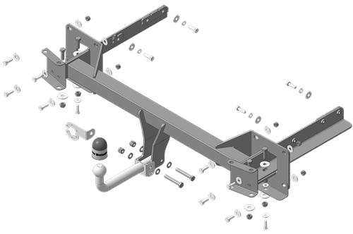Фаркоп Motodor Mercedes-Benz GL, GLS, ML, GLE, GLE Coupe W-164, 166 (оцинк. Шар) арт.91205-A