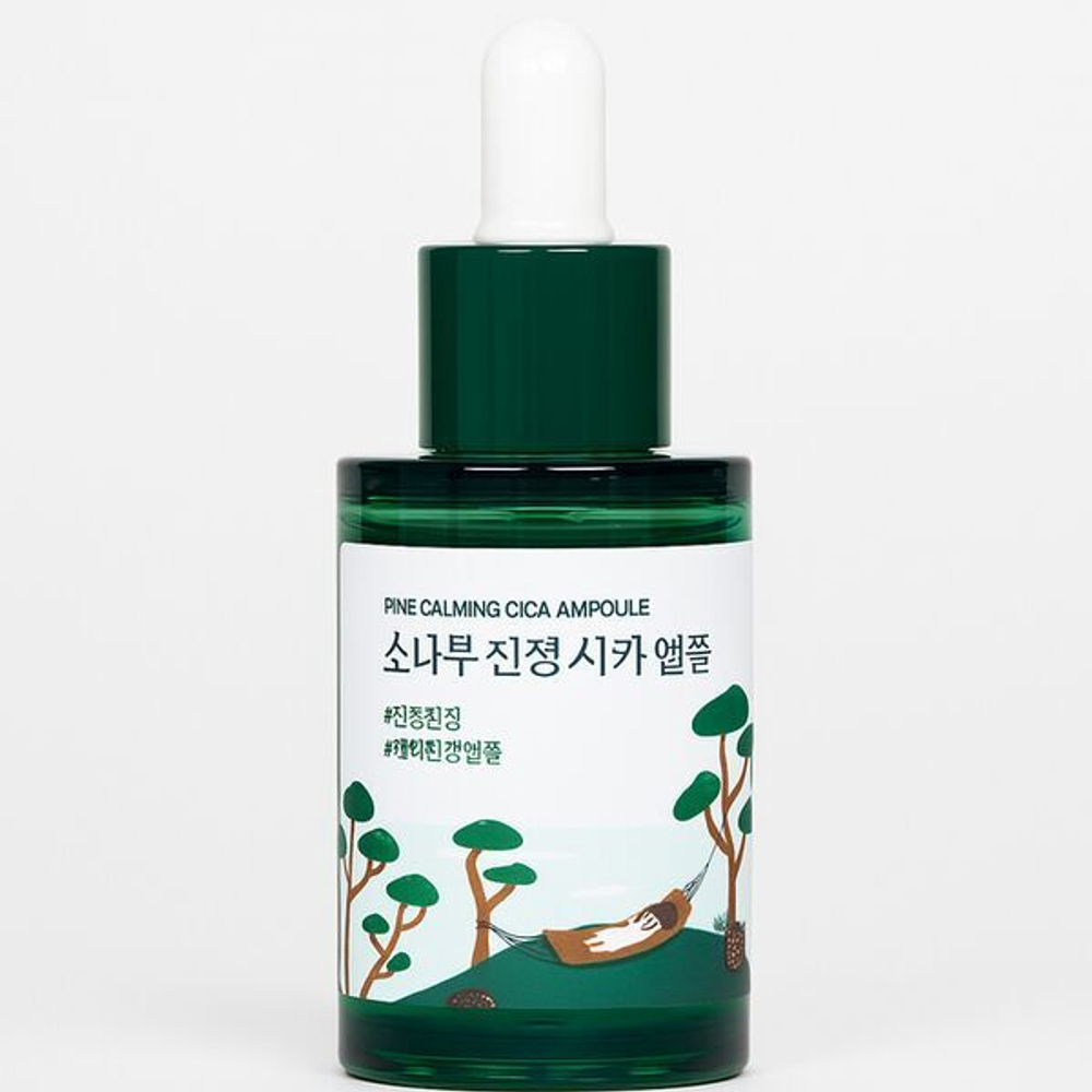 Успокаивающая сыворотка с экстрактами сосны и центеллы Round Lab Pine Calming Cica Ampoule, 30мл