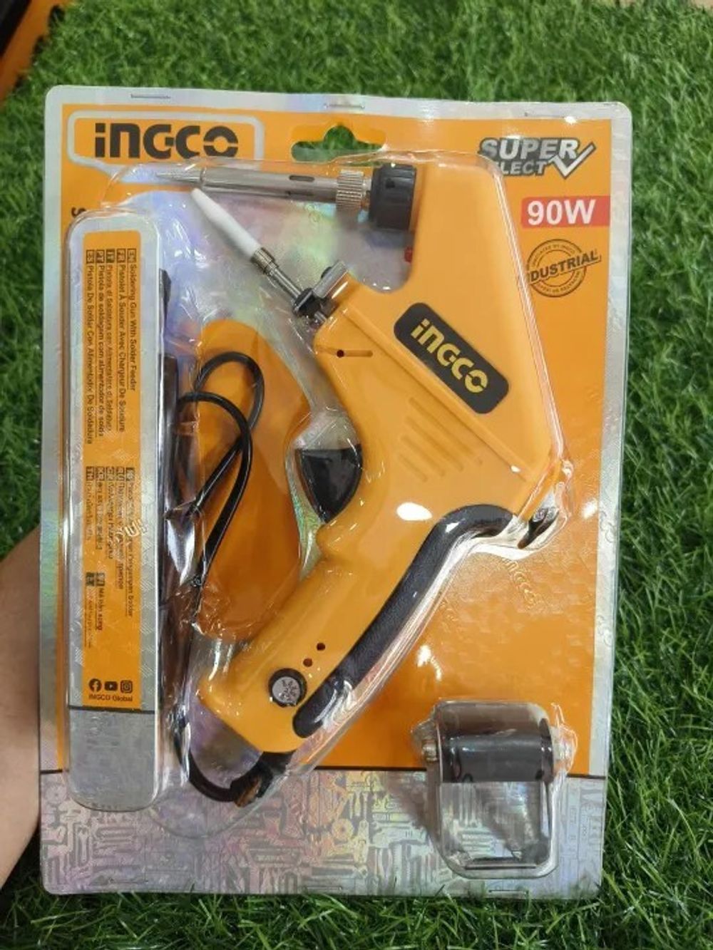 Паяльник с устройством подачи припоя 90 Вт INGCO SI016732 INDUSTRIAL