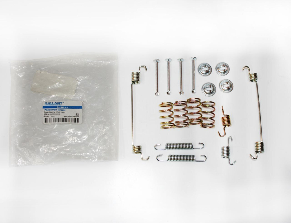 Ремкомплект задних тормозных колодок GALLANT арт. GLRK17 для Lada XRAY, RENAULT Logan / Лада Икс Рэй, Рено Логан