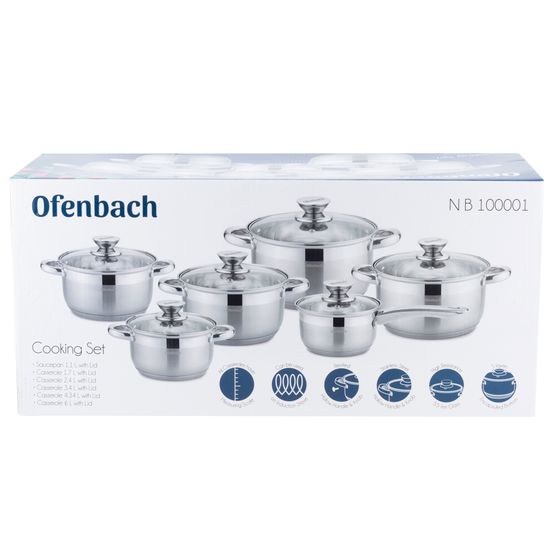 Набор посуды 12 пр. из нержавеющей стали Ofenbach NB 100001