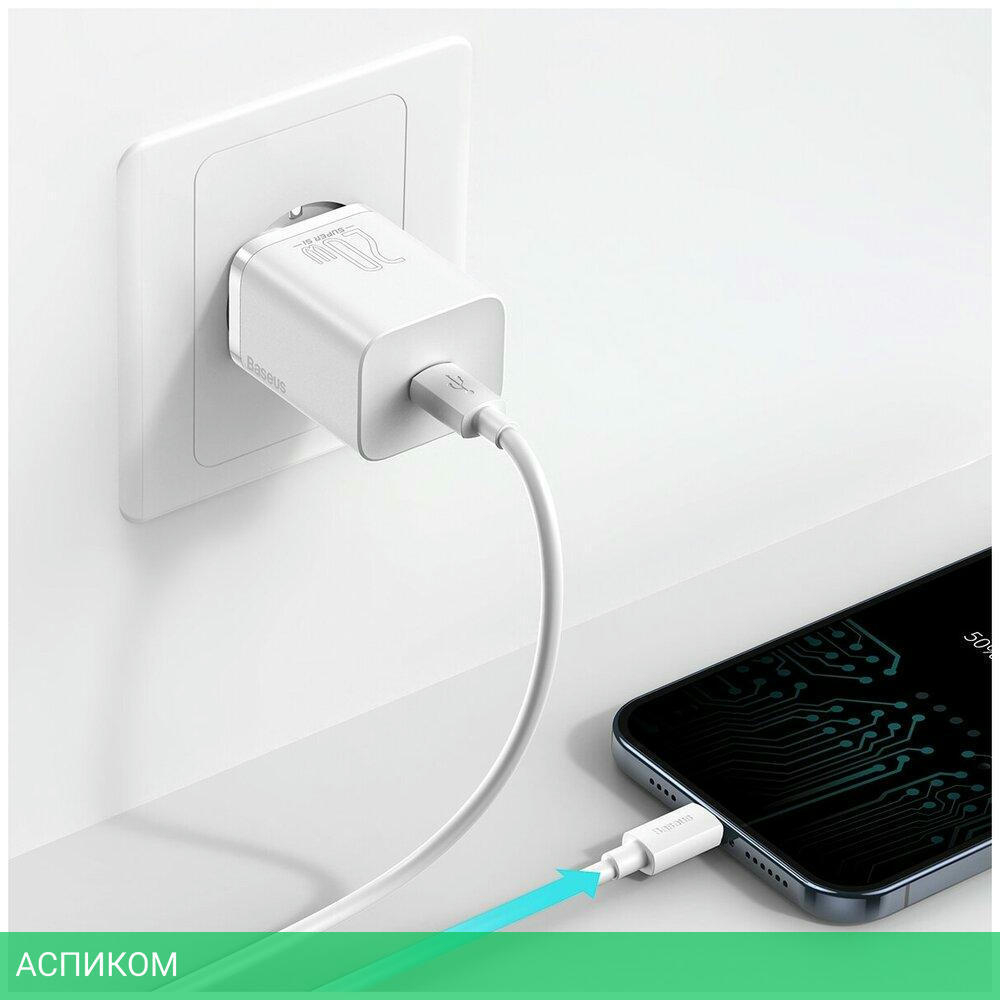 Сетевое зарядное устройство Baseus Super Si 20W EU White (CCSUP-B02)