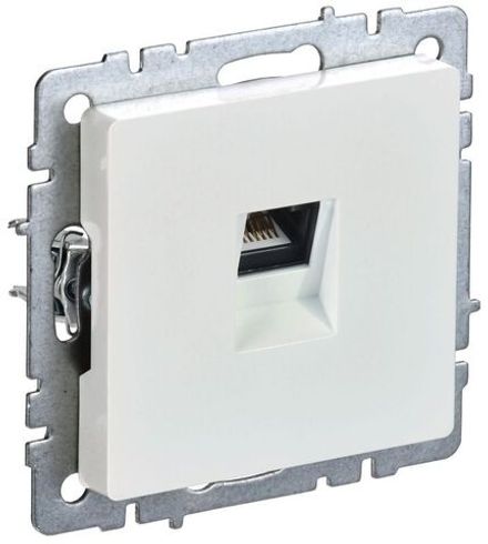 Розетка компьютерная СП RJ45 кат.6 BRITE РК11-БрЖ механизм жемчуж. IEK BR-K10-2-K36