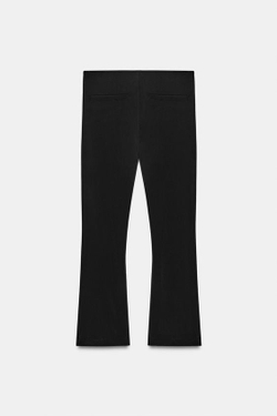 ZARA РАСКЛЕШЕННЫЕ ЛЕГИНСЫ СО ШВОМ, ЧЕРНЫЙ