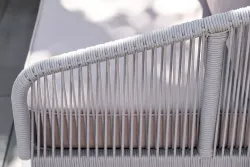 "Канны" модульная угловая лаунж-зона из роупа (веревки), цвет светло-серый