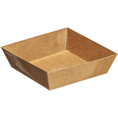 Контейнер бумажный Ant Box Kraft с крышкой 450 мл 10- 10 (100x100x68) 1/600