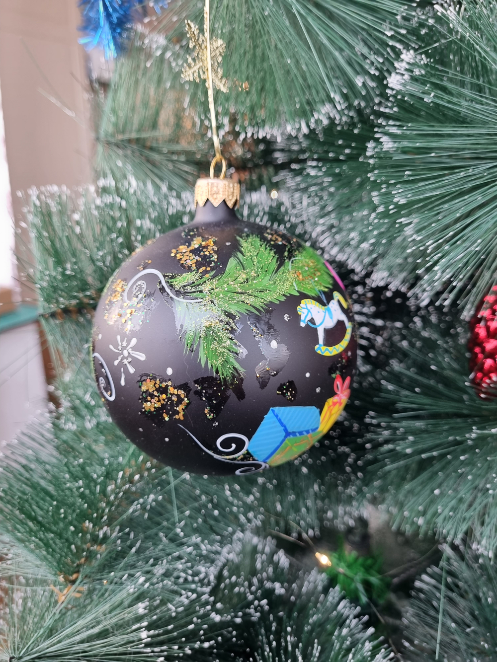 Шар стеклянный "Щелкунчик" ручная роспись