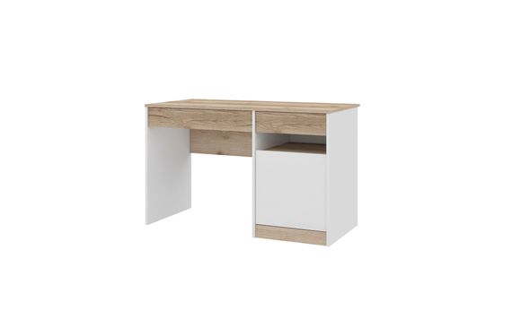 Стол письменный тип 7 ПМ-367.07 исп.1 Белый глянец/Дуб Делано