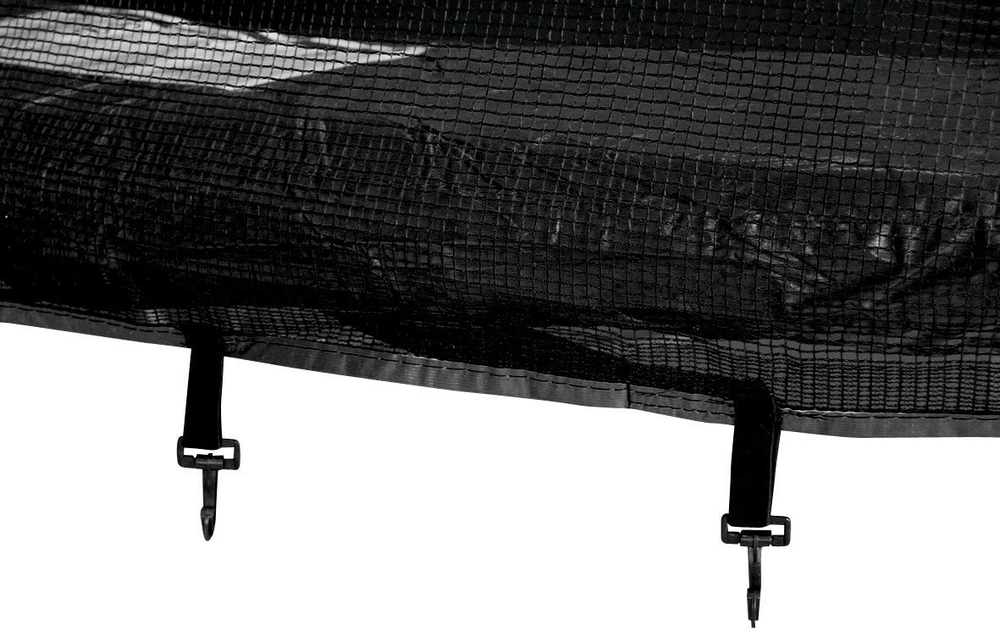 Батут с лестницей и внешней сеткой 180 см черный