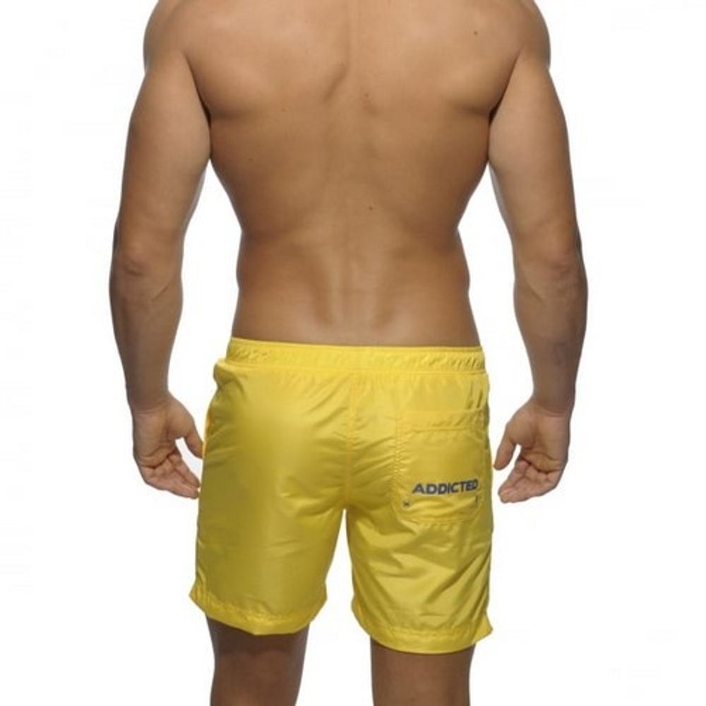 Мужские шорты удлиненные желтые Addicted Sport Shorts Yellow