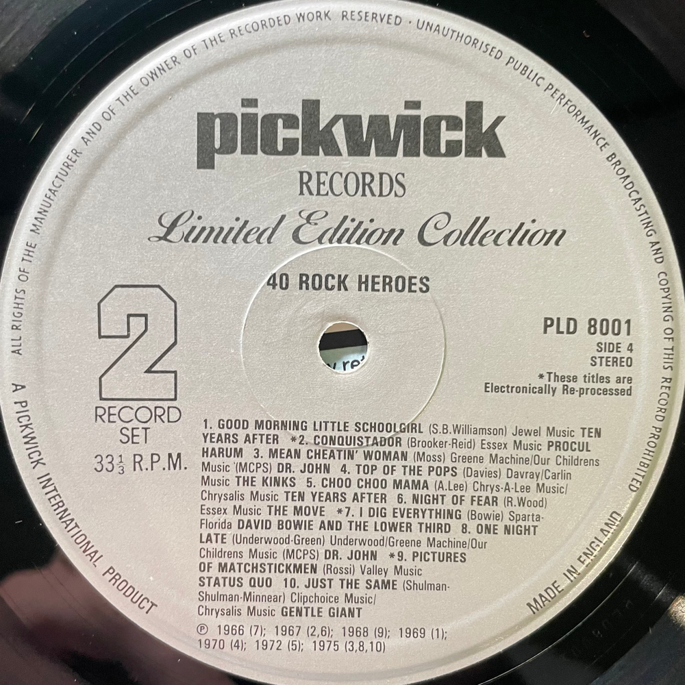 Сборник Rock Heroes 2LP (Англия 1979г.)
