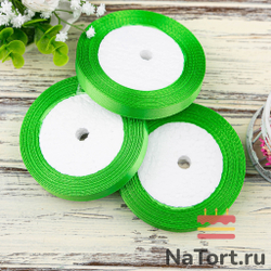 Лента атласная 12 мм  (23 метра, цвет №52  светло-зеленый)