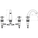 Смеситель для раковины Boheme Camelia 297