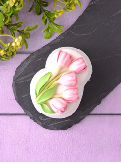 Молд силиконовый "8" с тюльпанами