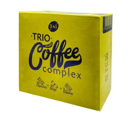 Trio Coffee Complex Капсулы, Кофе и Крем для похудения три в одном Эффект