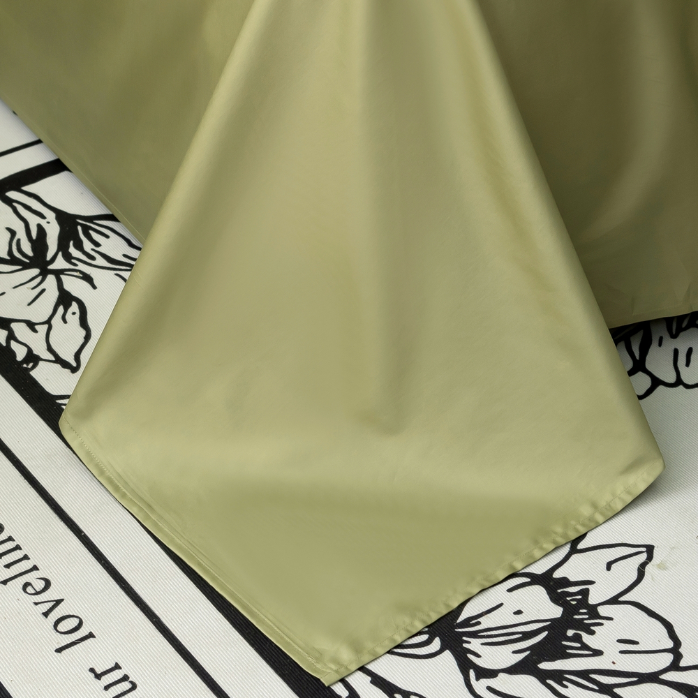 Комплект постельного белья Однотонный Сатин Премиум широкий кант OCPK029