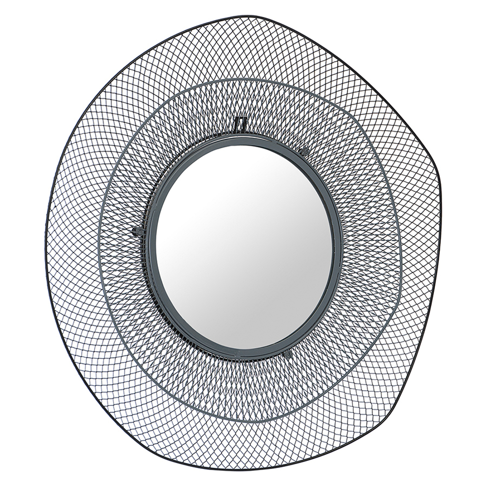 Зеркало vinger, D79 см, черное