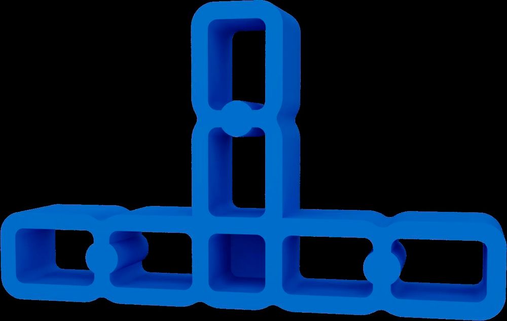 СВП  Фиксатор шва   8*8мм, синий, Т-образн.  упак.80шт  DEСOR / 338-0080