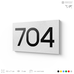Номер на дверь 704, табличка на дверь для офиса, квартиры, кабинета, аудитории, склада, белая 120х70 мм, Айдентика Технолоджи
