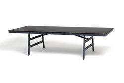 "Рио" стол из HPL 300х120см, цвет столешницы "черный мрамор", угол R3мм