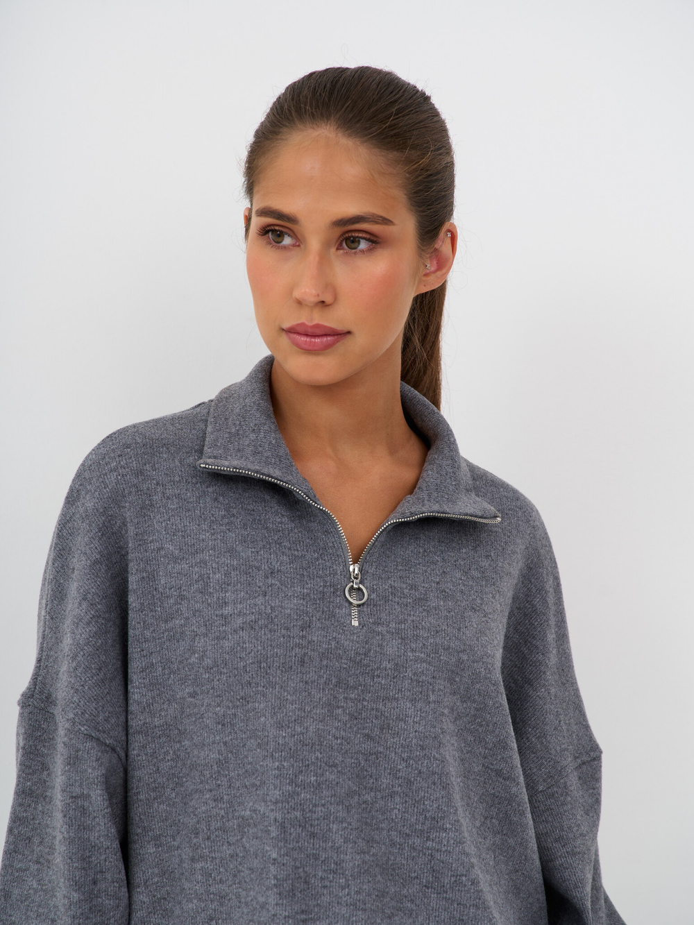 Джемпер Delon Ribbed Grey