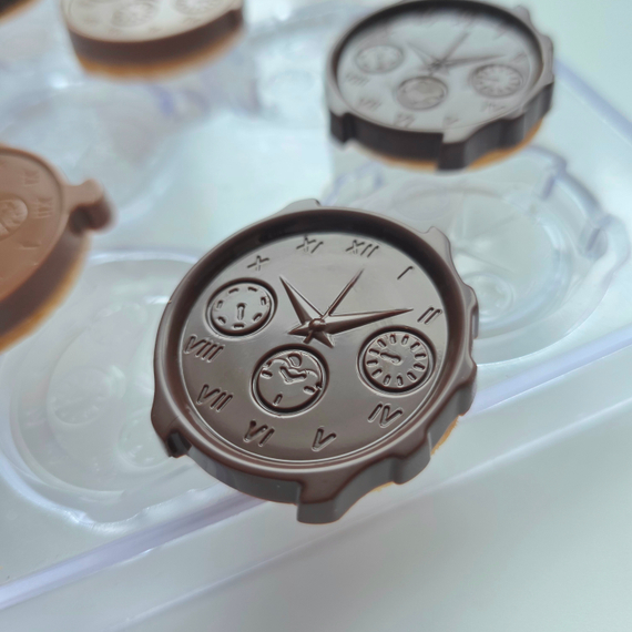 1087 | Форма для шоколадных изделий "Часы" (275*135 мм)