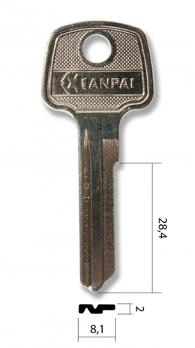 Заготовка английского ключа 10294 AV-1D | AVG1D | AV1