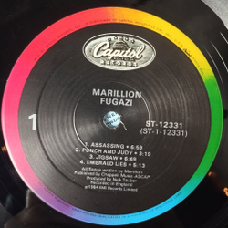 Винтажная виниловая пластинка LP Marillion Fugazi (USA 1984)
