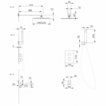 Душевая система ABBER Daheim AF8250SP скрытого монтажа с изливом, термостат, сатин