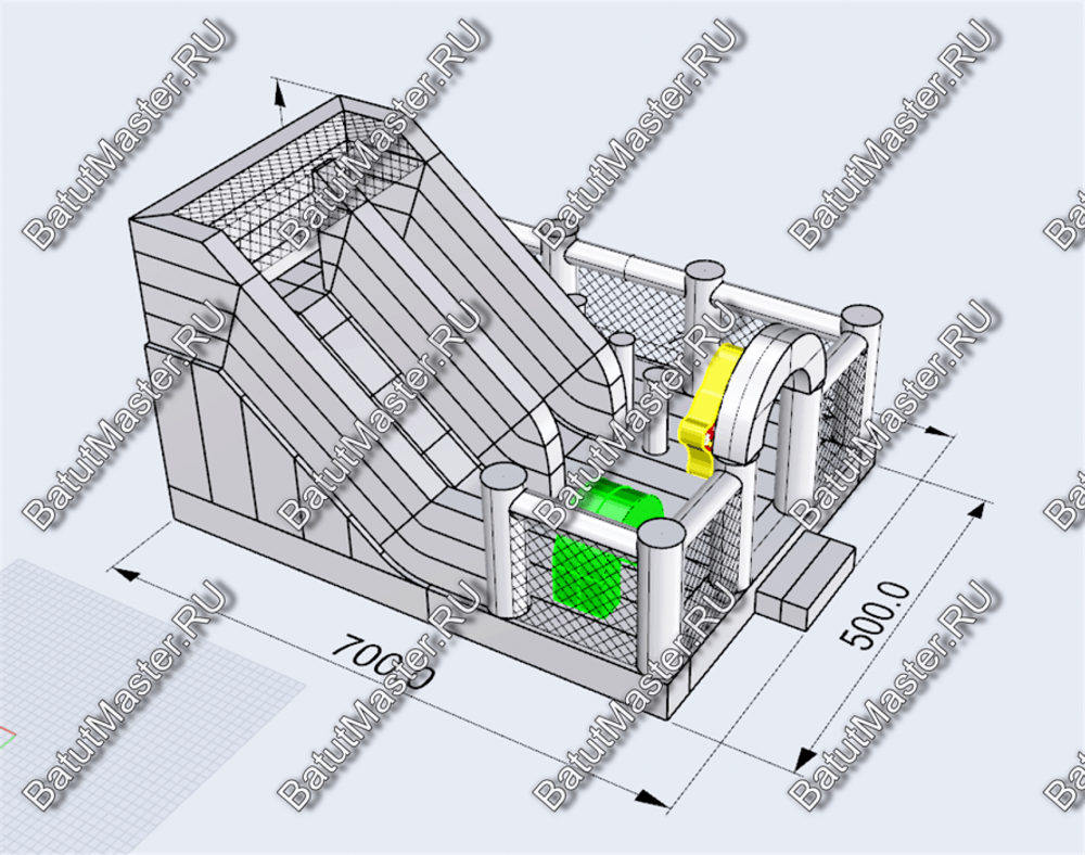 Коммерческий надувной батут "Цирк" 7*5*4 м