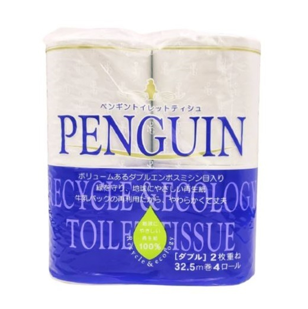 Бумага туалетная Marutomi "Penguin" 2-х слойная 4 рул по 32,5м