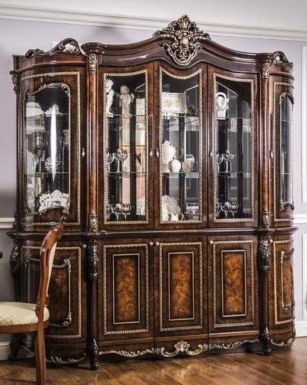 Шкаф-витрина ДЖОКОНДА корень глянец 2,3