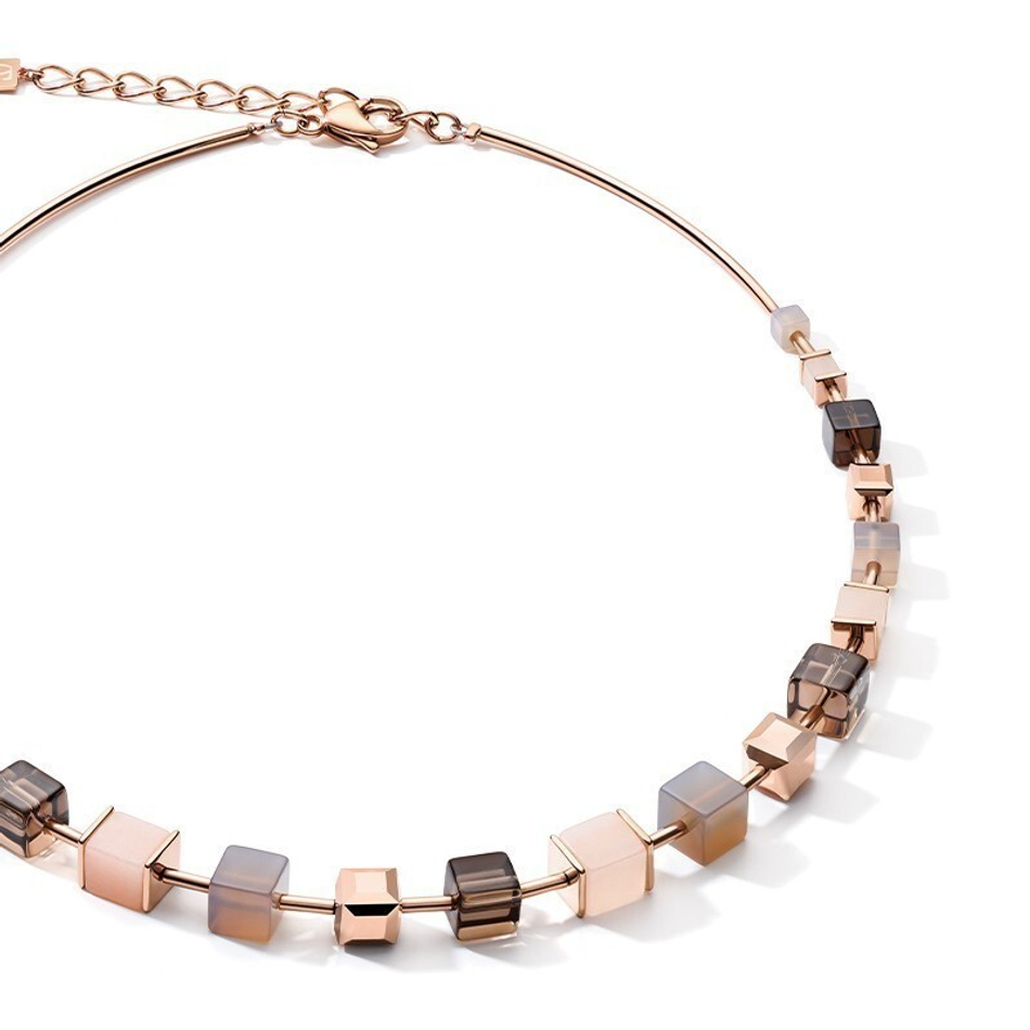 Колье Coeur de Lion Rose Gold Brown 5059/10-1100 цвет розовый, коричневый, золотой, мульти, бежевый