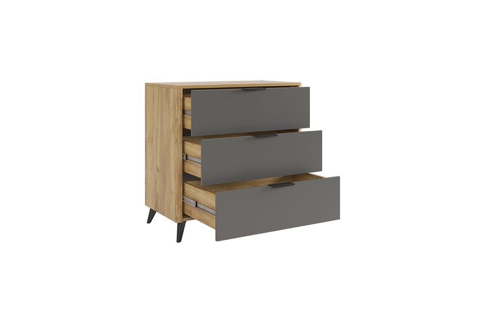 Комод Адам (Дуб крафт золотой/Графит),