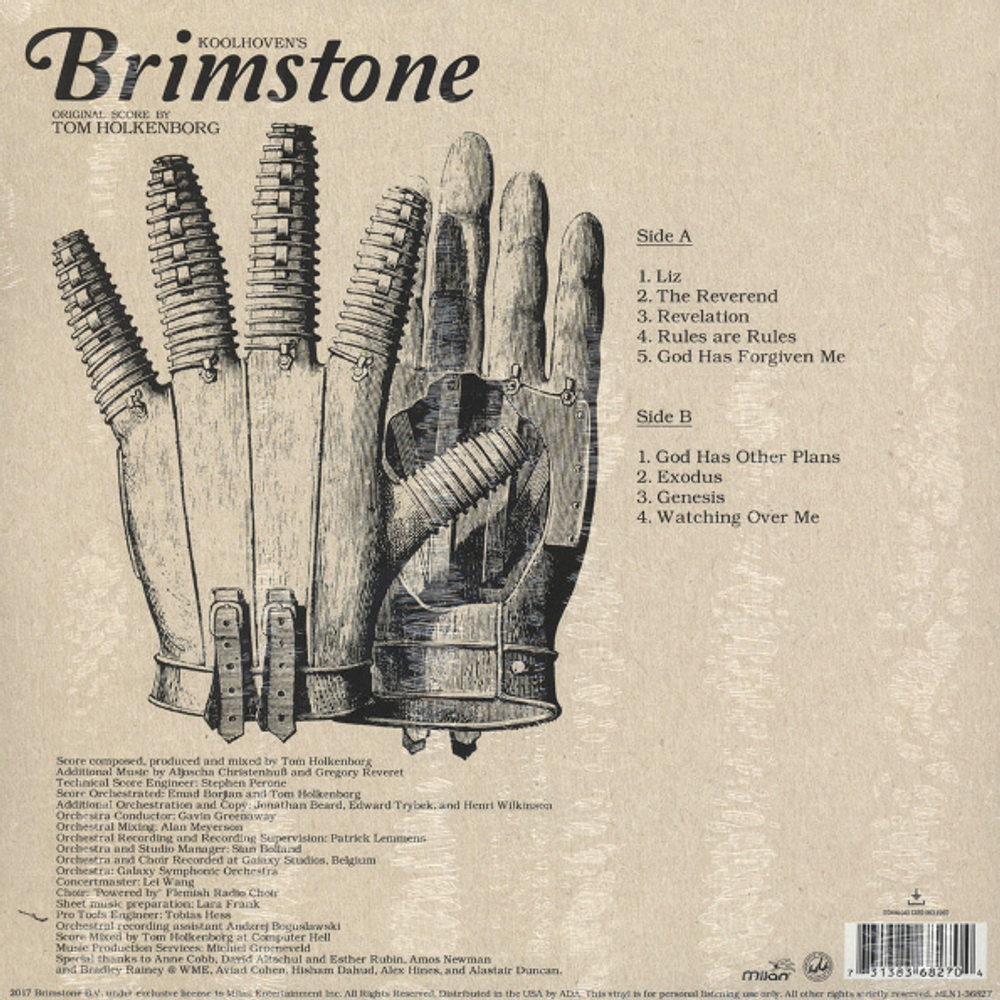 Soundtrack / Tom Holkenborg: Brimstone (LP)