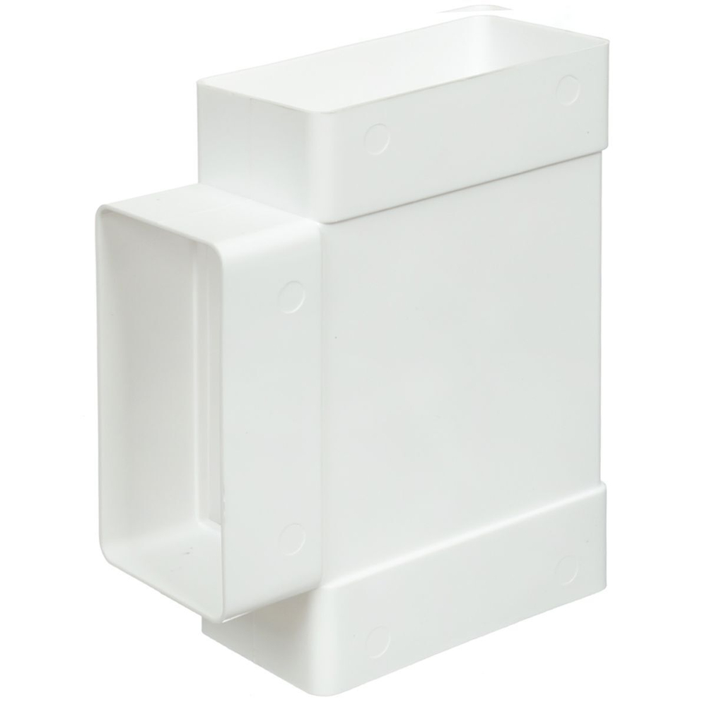 Тройник вентиляционный пластик, плоский, d120 мм, 60 мм, Эвент, 60120ТПП