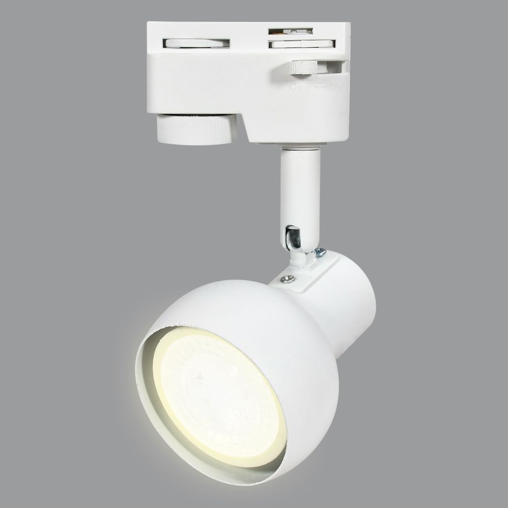 UBL-Q322 GU10 WHITE Светильник-прожектор трековый. Под лампу GU10. Корпус белый. ТМ Volpe