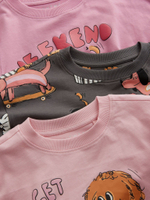 Пижама для девочки Next B75-482, 3 шт., Розовый, Темно-серый