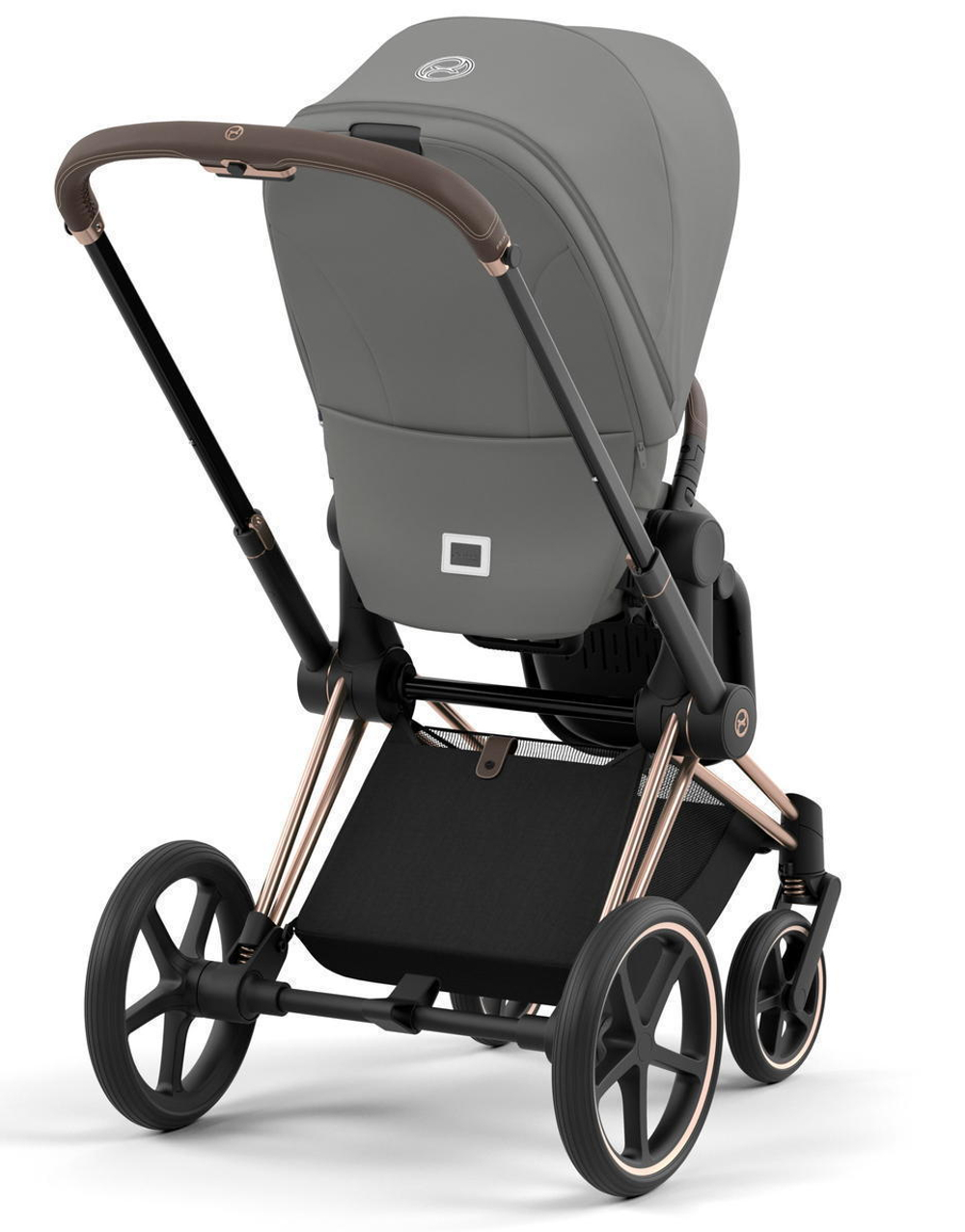 Коляска 3 в 1 Cybex Priam IV Rosegold complete и автокресло Aton B2 i-Size Steel Grey Mirage Grey